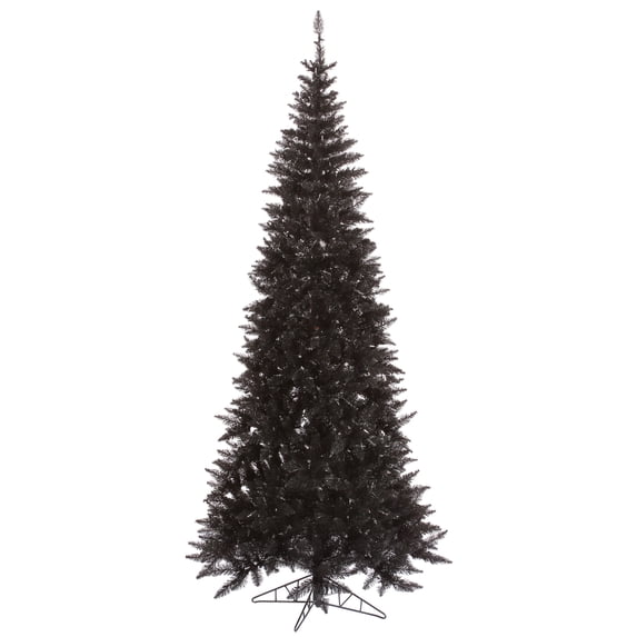 Vickerman 6.5' Black Fir Slim Artificial Christmas Tree, Unlit
