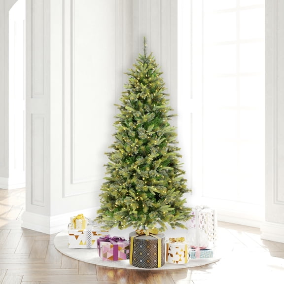 Vickerman 6.5' Cashmere Slim Artificial Christmas Tree, Warm White Dura-Lit® LED Lights