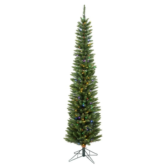 Vickerman 6.5' Durham Pole Pine Artificial Christmas Tree, Multi-Colored LED Dura-lit Lights