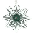 thumbnail image 1 of Vickerman 6.5" Emerald Snowflake Burst Glitter Christmas Ornament, 6 per Bag, 1 of 2