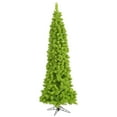 thumbnail image 1 of Vickerman 6.5' Flocked Lime Pencil Fir Artificial Christmas Tree, Unlit, 1 of 4