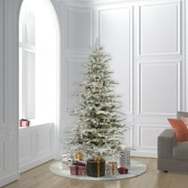 Vickerman 6.5' Flocked Sierra Fir Artificial Christmas Tree with Warm White Single Mold LED lights