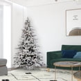 thumbnail image 1 of Vickerman 6.5' Flocked Utica Fir Artificial Christmas Tree, Multi-Colored LED Lights, 1 of 5