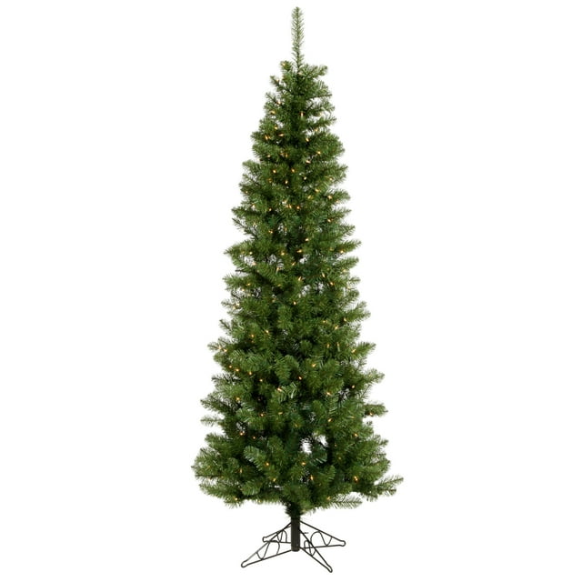 Vickerman 6.5' Salem Pencil Pine Artificial Christmas Tree, 300 Clear Dura-lit Lights