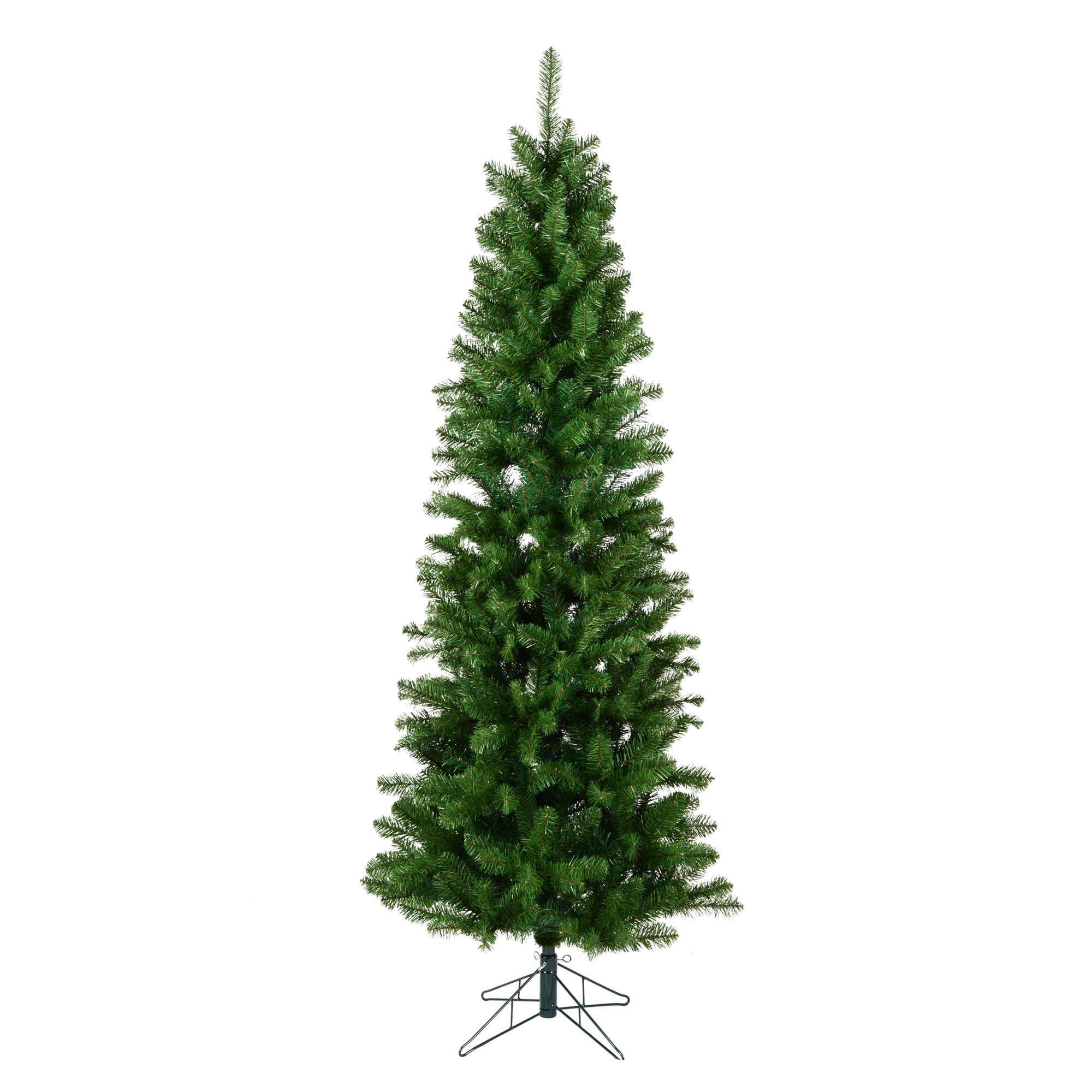 6.5' Green Pine Artificial Christmas Tree with Metal Stand
