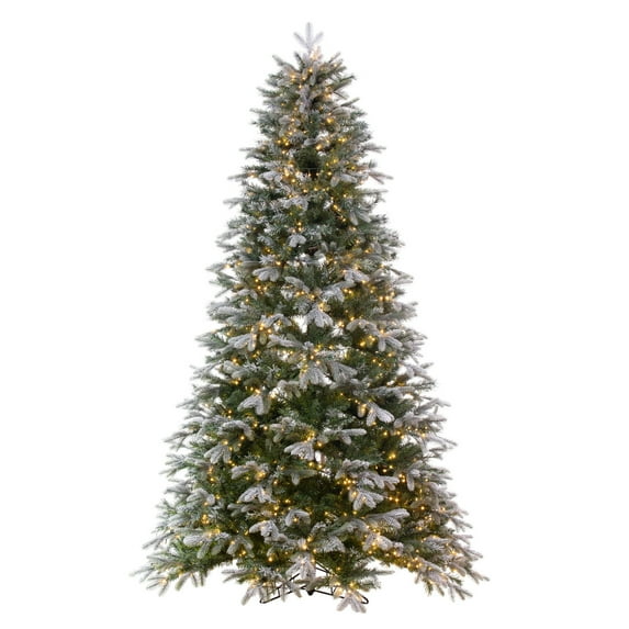 Vickerman 6.5' x 50" Frosted Douglas Fir Artificial Christmas Tree with Warm White LED Lights.