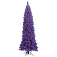 thumbnail image 1 of Vickerman 78" Fir Dura-lit LED Artificial Christmas Tree in Flocked Purple, 1 of 2