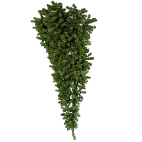 Vickerman 6' American Upside Down Artificial Christmas Half Tree, Unlit