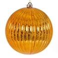thumbnail image 1 of Vickerman 6" Antique Gold Shiny Lined Mercury Ball Ornament, 4 per bag., 1 of 1