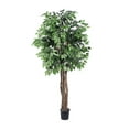 thumbnail image 1 of Vickerman 6' Artificial Ficus Executive, Black Plastic Pot, 1 of 6