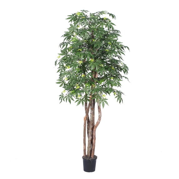 Vickerman 6' Artificial Japanese Maple Executive, Black Plastic Pot