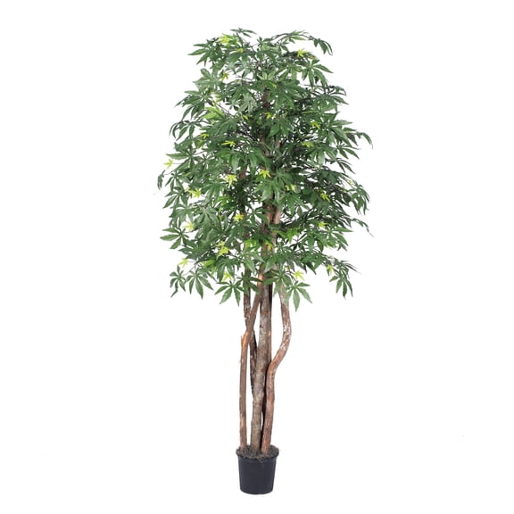 Vickerman 6' Artificial Japanese Maple Executive, Black Plastic Pot