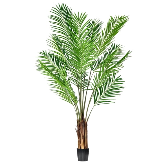 Vickerman 6' Artificial Potted Giant Areca Palm Tree.