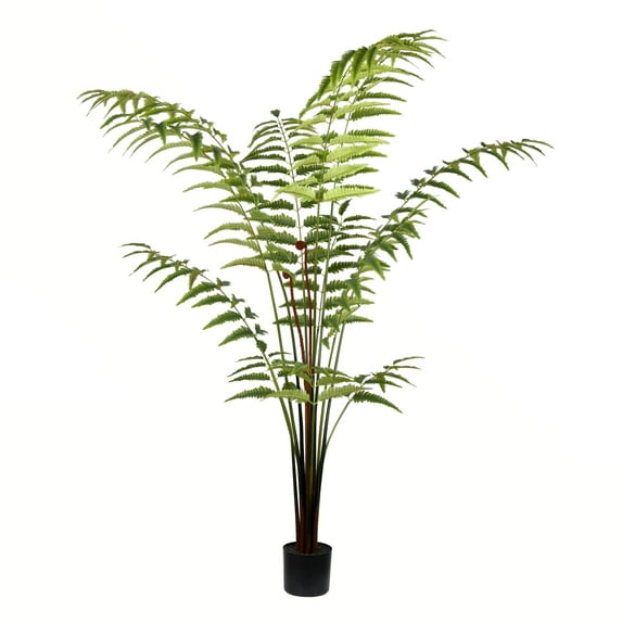 Vickerman 6' Artificial Potted Leather Fern.