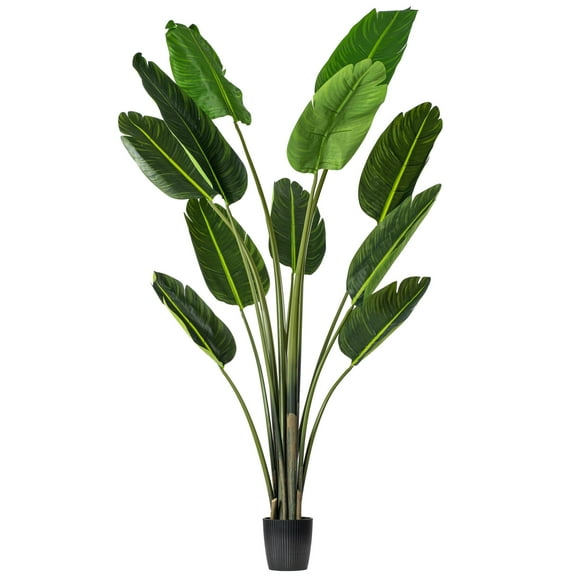 Vickerman 6' Artificial Potted Travellers Palm Tree.