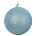 thumbnail image 1 of Vickerman 6" Baby Blue Glitter Ball Ornament, 4 per Bag, 1 of 5