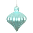 thumbnail image 1 of Vickerman 6" Baby Blue Matte Onion Drop Christmas Ornament, 4 per pack, 1 of 3