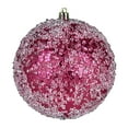 thumbnail image 1 of Vickerman 6" Berry Red Glitter Hail Ball. 4 per pack., 1 of 1