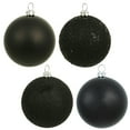 thumbnail image 1 of Vickerman 6" Black 4-Finish Ball Ornament Assortment, 4 per Box, 1 of 2