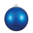 thumbnail image 1 of Vickerman 6" Blue Matte Ball Ornament, 4 per Bag, 1 of 2