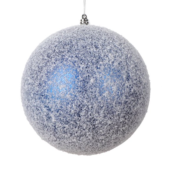 Vickerman 6" Blue Matte Snow Covered Ornament, 2 per bag.