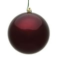 thumbnail image 1 of Vickerman 6" Burgundy Candy Ball Ornament, 4 per Bag, 1 of 5