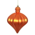 thumbnail image 1 of Vickerman 6" Burnished Orange Matte Onion Drop Christmas Ornament, 4 per Bag, 1 of 4