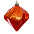 thumbnail image 1 of Vickerman 6" Burnished Orange Swirl Diamond UV Candy Christmas Ornament, Set of 3, 1 of 4
