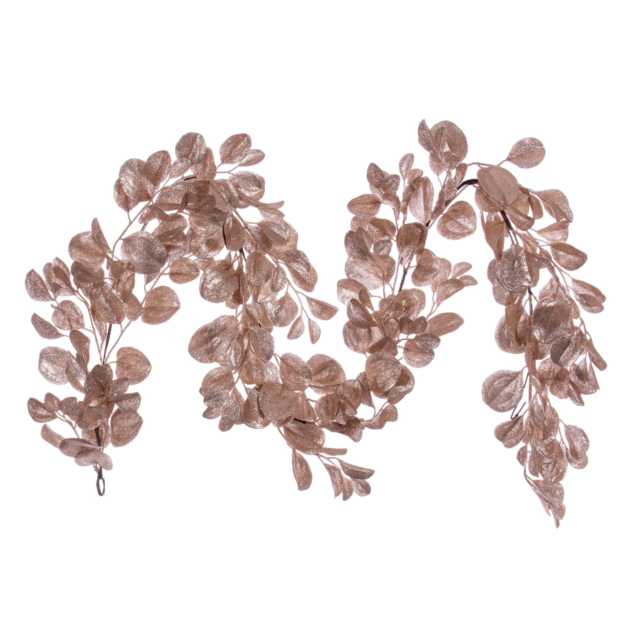 72" Café Latte Artificial Dogwood Glitter Garland for Outdoor Front Door