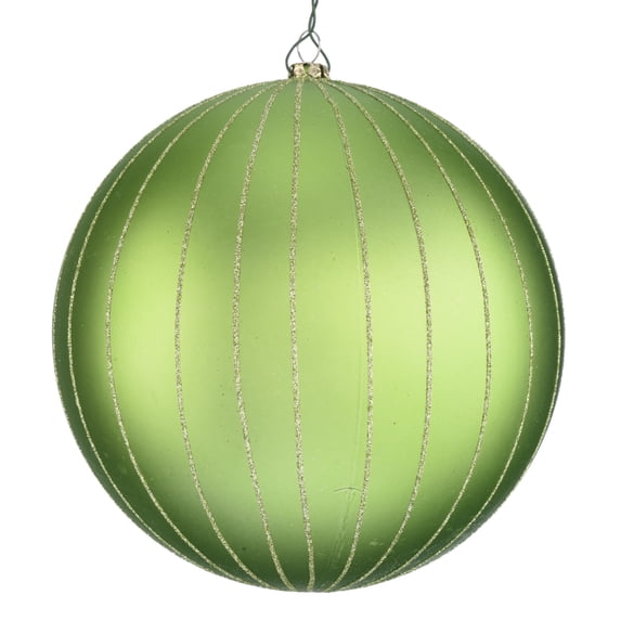 Vickerman 6" Celadon Matte Glitter Ball Christmas Ornament, 2 pieces per bag