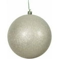 thumbnail image 1 of Vickerman 6" Champagne Glitter Ball Ornament, 4 per Bag, 1 of 7
