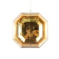 thumbnail image 1 of Vickerman 6" Champagne Square Jewel Glitter Ornament. Features champagne glitter around the edge. 2 per bag., 1 of 2
