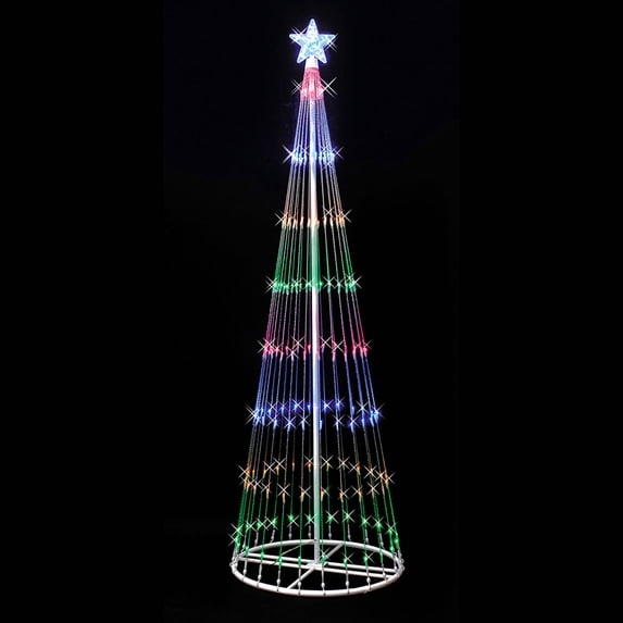 Vickerman 6' Christmas Show Tree with 200 Multi-Colored LED Lights.