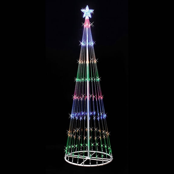 Vickerman 6' Christmas Show Tree with 200 Multi-Colored LED Lights.