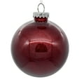 thumbnail image 1 of Vickerman 6" Clear Ball Christmas Ornament with Burgundy Glitter Interior, 4 Pieces per bag, 1 of 1