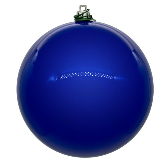 Vickerman 6" Cobalt Blue Pearl UV Drilled Ball Ornament, 4 per bag.
