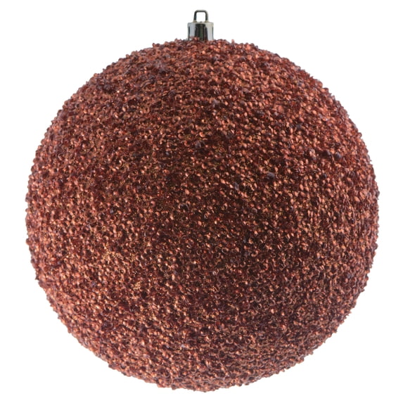 Vickerman 6" Copper Beaded Ball Ornament, 4 per Bag