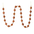 thumbnail image 1 of Vickerman 6' Copper Stripe Ball Ornament Christmas Garland, 1 of 1