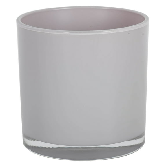 Vickerman 6" Crystal Gray Painted Round Glass Container