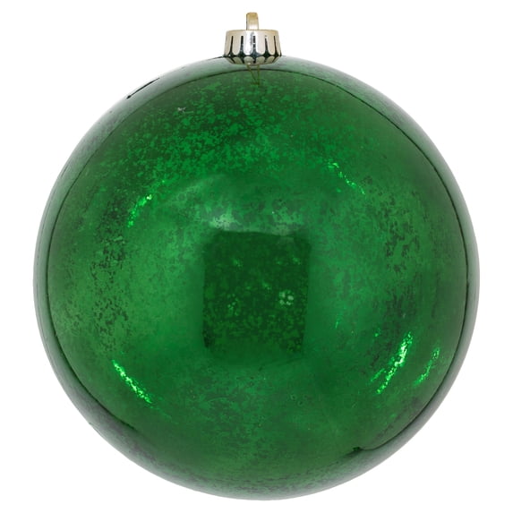 Vickerman 6" Emerald Shiny Mercury Ball Ornament, 4 per Bag