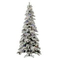 thumbnail image 1 of Vickerman 6' Flocked Kodiak Spruce Artificial Christmas Tree, Multi-Colored LED Lights, 1 of 4