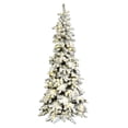 thumbnail image 1 of Vickerman 6' Flocked Kodiak Spruce Artificial Christmas Tree, Pure White LED Lights, 1 of 5