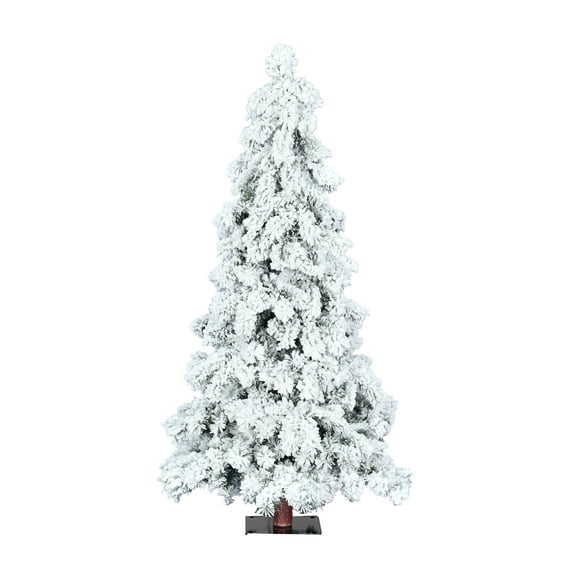 Vickerman 6' Flocked Spruce Artificial Christmas Tree, Unlit