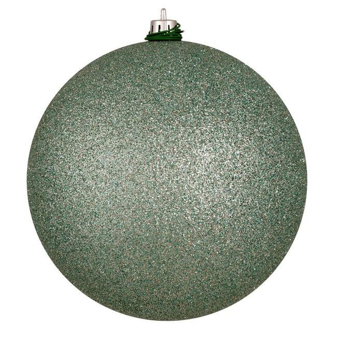 Vickerman 6" Frosty Mint Glitter Ball Ornament, 4 per Bag