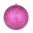 thumbnail image 1 of Vickerman 6" Fuchsia Crackle Ball Ornament, 4 per Bag, 1 of 3