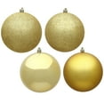 thumbnail image 1 of Vickerman 6" Gold 4-Finish Ball Ornament Assortment, 4 per Box, 1 of 2
