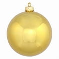 thumbnail image 1 of Vickerman 6" Gold Shiny Ball Ornament, 4 per Bag, 1 of 7