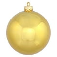 thumbnail image 1 of Vickerman 6" Gold Shiny Ball Ornament, 4 per Bag, 1 of 7