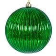 thumbnail image 1 of Vickerman 6" Green Shiny Lined Mercury Ball Ornament, 4 per bag., 1 of 1