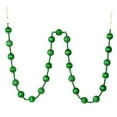 thumbnail image 1 of Vickerman 6' Green Stripe Ball Ornament Christmas Garland, 1 of 2